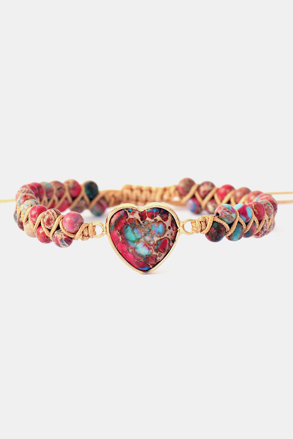 Handmade Heart Shaped Natural Stone Bracelet