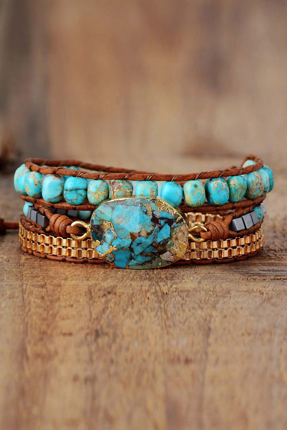 Turquoise Dream Handmade Wrap Bracelet