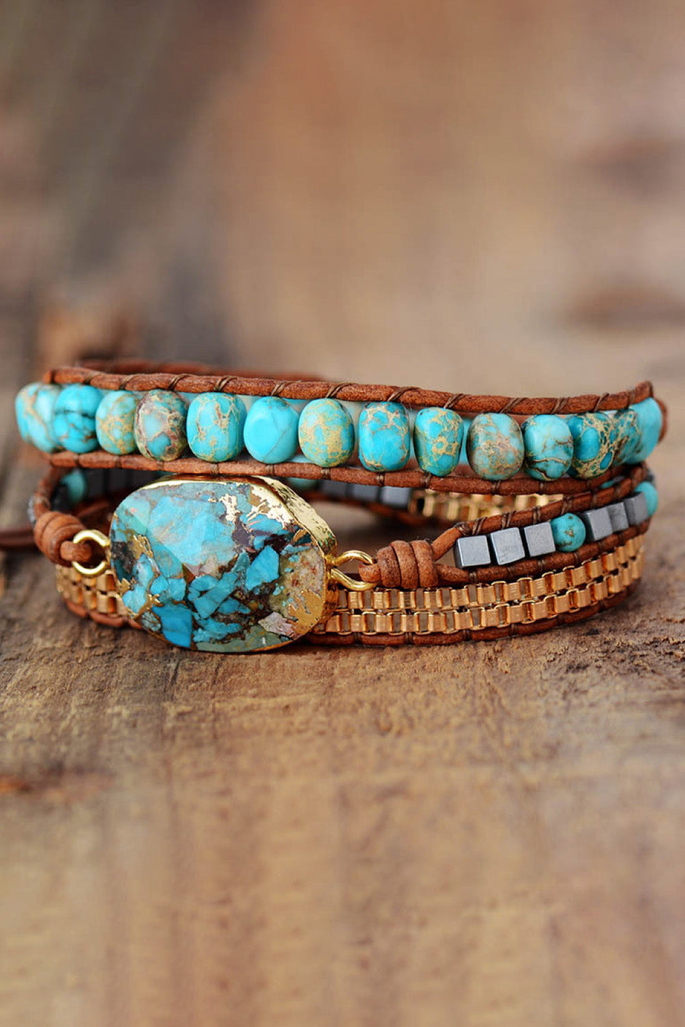 Turquoise Dream Handmade Wrap Bracelet