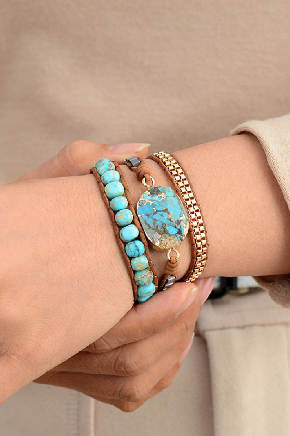 Turquoise Dream Handmade Wrap Bracelet